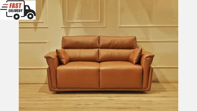 Nairobi 2-seater leatherette sofa with tufted backrest, comfort-focused design.